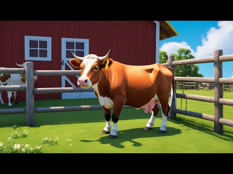 Moo Moo Brown Cow Rhyme Song | Popular Nursery Rhyme | Educational Kids Songs