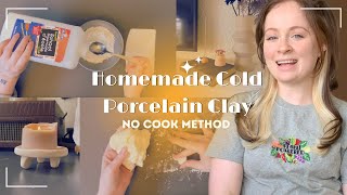 COLD PORCELAIN AIR DRY CLAY | No Cook Method | 2023 | DIY | Heyhi, Mads