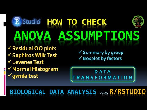 Check ANOVA assumptions in RStudio | Data transformation | Saphiro Wilk test for Normality