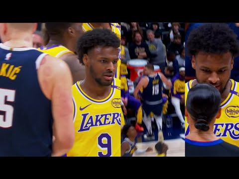 Bronny James DID not back down from Jokic & gets standing ovation after scoring on Nikola!