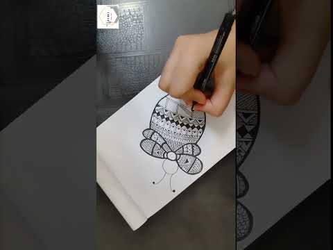 Bee Mandala Art #shorts #youtubeshorts #mandalaart #doodleart #zentangle