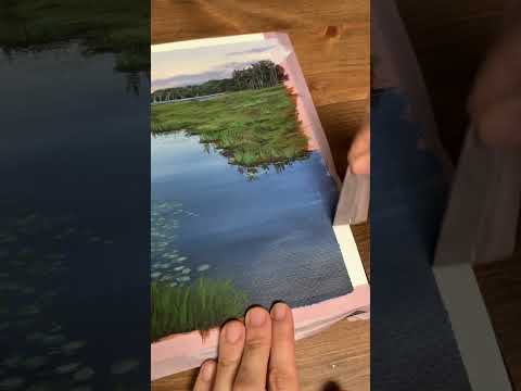 How I Create Paintings that Look like Photos in my Acrylic Sketchbook #shorts #acrylicpainting