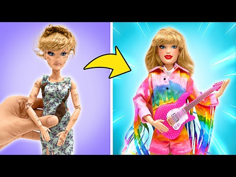 From Dull Doll to Taylor Swift Superstar!✨🎤 Makeover & Crafts by Slick Slime Sam's Maker World