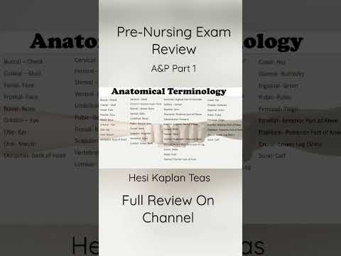 Pre-Nursing Exam Review| Anatomy Physiology Part 1