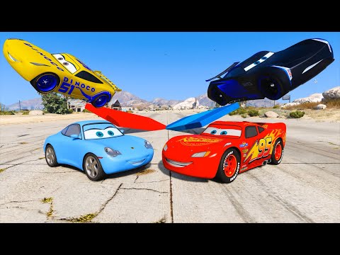 Cars 3  Sally Lightning McQueen Jackson Storm Cruz Ramirez and Friends