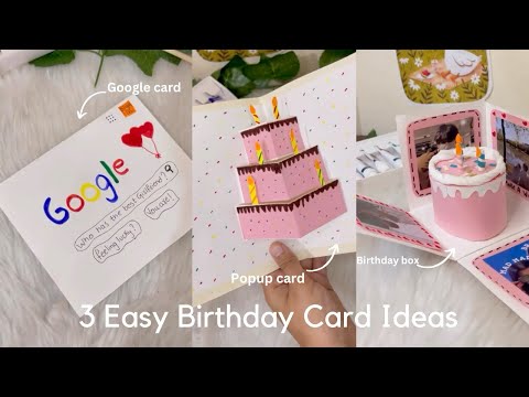 3 easy birthday card ideas | easy card ideas