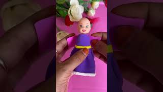 Little Baby Girl Dress Up Making With Super Clay 🥰❤️ #olddollmakeover #clayart #barbiedoll