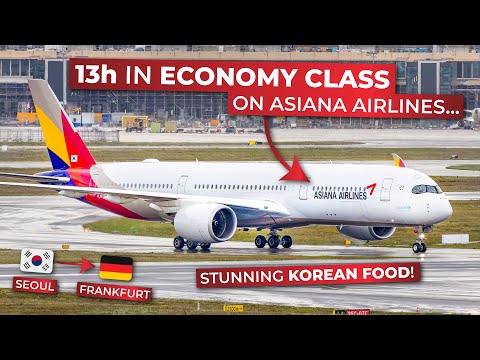 ASIANA Long-Haul ECONOMY aboard their Airbus A350-900 from Seoul to Frankfurt! | BRUTALLY HONEST