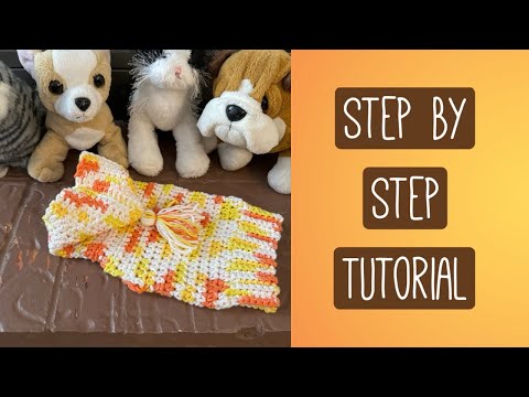 Crochet Tutorial - XS Pet Sweater - 5lb cats dogs piglets