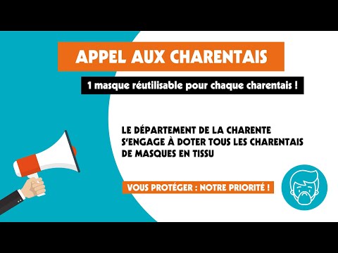 1 Charentais = 1 masque : l'opération solidaire du Département