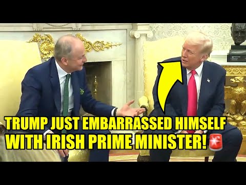 Trump STEPS IN IT At Oval Office In Front Of IRISH LEADER🚨