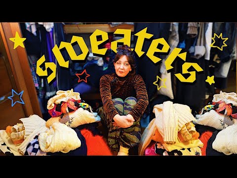 decluttering my thrifted sweater collection ★彡 (i really just wanted to show you my sweaters ok?)