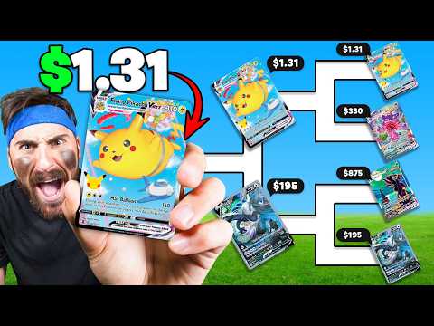 1v1 Pokemon Card Tournament: CHEAPER HIT WINS!