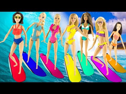 Play Doh elsa rapunzel cinderella aurora tiana mulan snow white disney princesses Beachwear