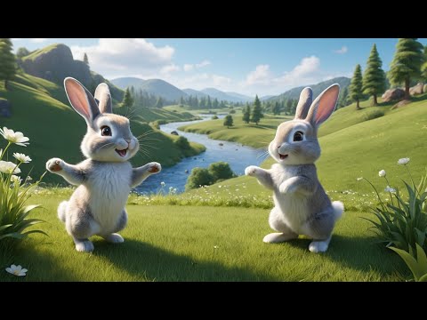 Five Little Bunnies Jumping on the Ground Rhyme Song | Popular Rhyme | Educational Kids Songs