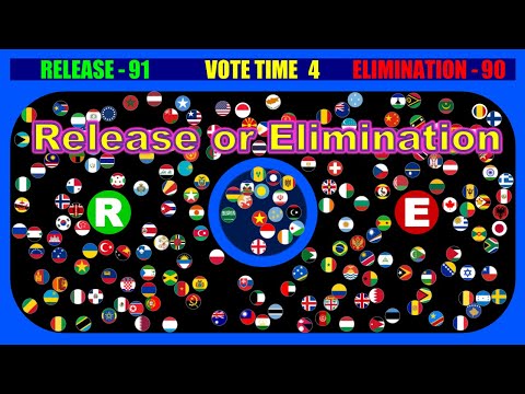 Release or Elimination ~200 countries marble race #45~ | Marble Factory