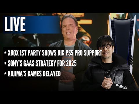 Xbox 1st Party Shows Big PS5 Pro Support | Sony's GAAS Strategy For 2025 | Kojima's Games Delayed