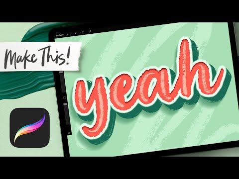 Dry Media 3D Lettering with Outline + Inner Shadow in Procreate | ADVANCED TUTORIAL