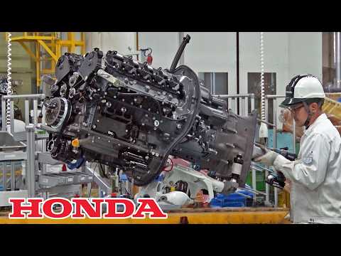 Honda outboard engine production, marine motor factory Japan