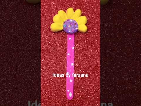 bookmark using playdough🔖🔖 #claymodeling #superclay #superclaybookmark #icecreamstickcrafts