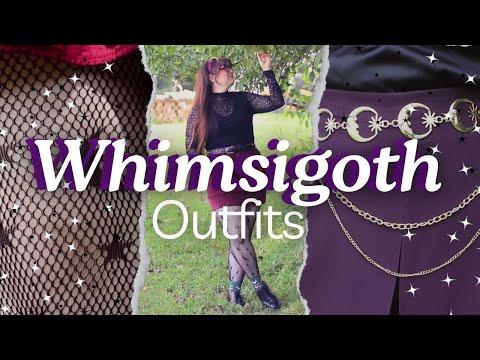 Styling🌙 Whimsigoth 💫 Aesthetic Outfits for Every Season! #whimsigoth #thriftedfashion