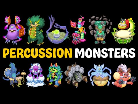 All Percussion Monsters in My Singing Monsters | MSM (Songs & Animations)