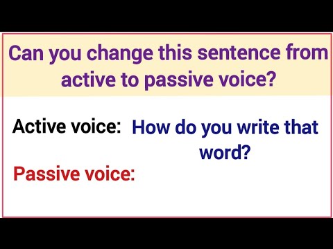 Active and Passive voice ✍️ English Grammar Test.