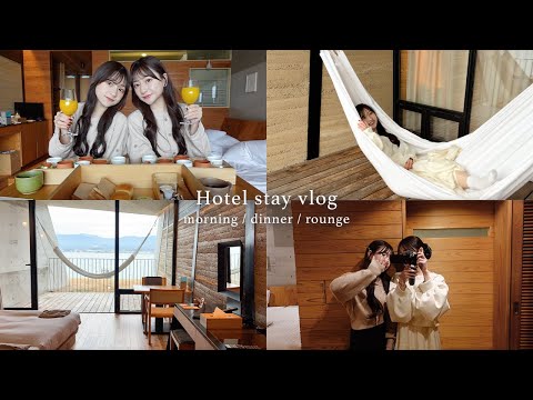 [Vlog] Twin sisters' luxurious holiday trip 🧳✨ They were very satisfied with their one night stay...