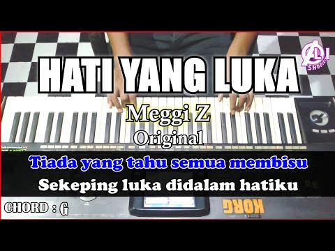 HATI YANG LUKA Karaoke Dangdut - Meggi Z | Korg Pa3x (Chord&Lirik) Nada Cowok