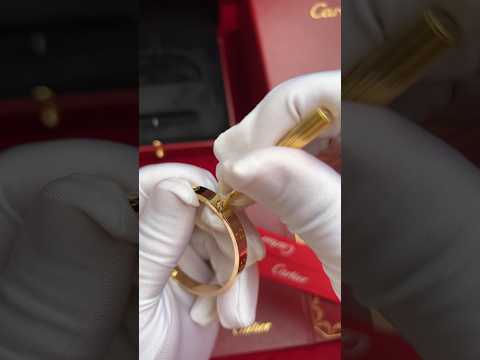 How to Open Cartier Love bracelet, Yellow gold | Unboxing Video