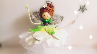 Making a beautiful flower fairy doll from waste/Fairy doll making/Foam sheet craft/Best out of waste