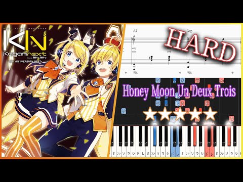 Honey Moon Un Deux Trois - DATEKEN feat. Rin KAGAMINE - Hard Piano Tutorial + Sheets