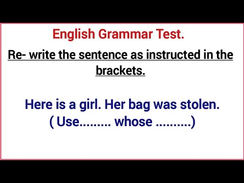 Re-write the sentence as instructed in the brackets ✍️ English Grammar Test 📘.