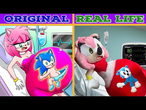 Amy Rose is Pregnant with Shin Sonic's Child | The Sonic Tapes Animation | Original vs Plush Toys