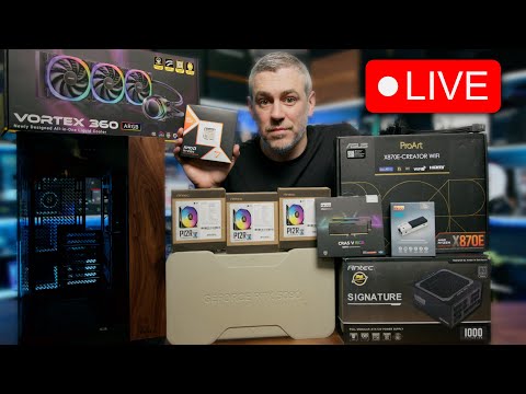 LIVE: Ultimate Gaming PC Build [9800X3D | RTX 5090 With Benchmarks]