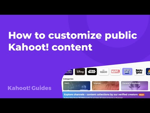 How to customize public Kahoot! content