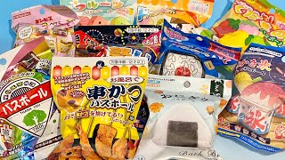 食べ物バスボール　10個！　おにぎり　串カツ　お祭り　チロル　かき氷　くだもの　たべっこどうぶつ　ドーナツ　など