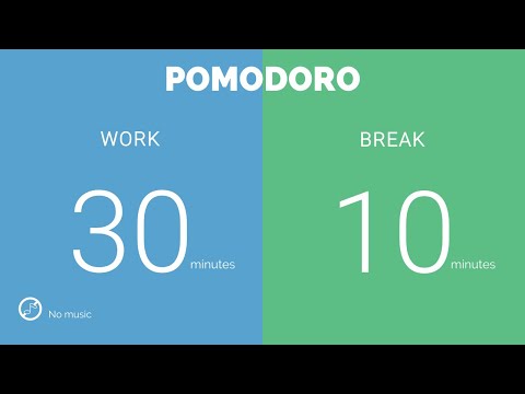 30 / 10  Pomodoro Timer  || No music - Study for dreams - Deep focus - Study timer