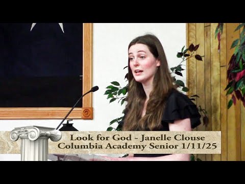 Riverside SDA Sermonette - Look for God - Janelle Clouse 1/11/25