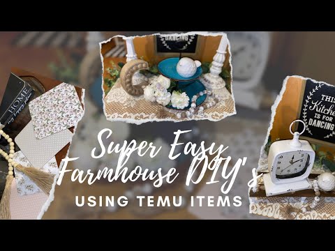 🌟OMG🌟 Look At These Super Easy Farmhouse DIYs Using Temu Items #monnersmarket #temu #temudiys #diy