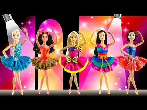 Play doh Disney princesses Ballerina Elsa Moana Rapunzel Mulan Snow White play doh video for kids