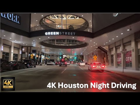 City Lights & Midnight Rides: A Mesmerizing Drive to Houston Downtown #texas #downtown #texas #4k