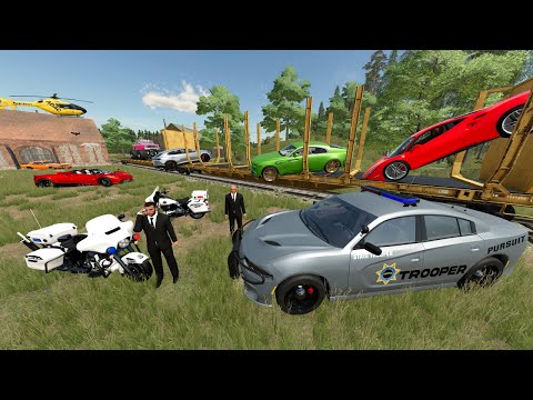 Police Search Abandoned Barns and Houses for Car Thief | Farming Simulator 22