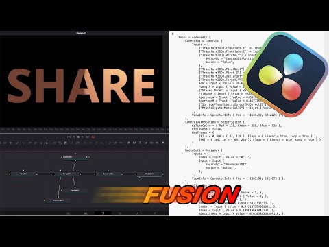 DaVinci Resolve Fusion QUICK Tip   Share your Node Graph as Text!