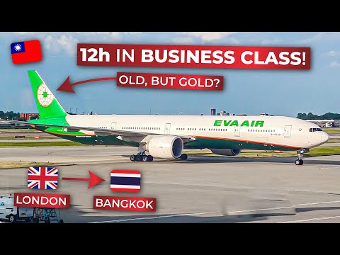 BRUTALLY HONEST | London Heathrow to Bangkok in BUSINESS CLASS aboard EVA Air's Boeing 777-300ER!