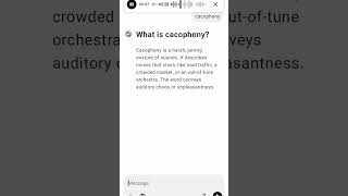 What is cacophony?