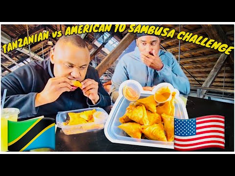 EPIC $50 Sambusa Showdown: 🇹🇿 Tanzanian vs American 🇺🇸! Can They Handle 10 Sambusas in 5 Minutes?