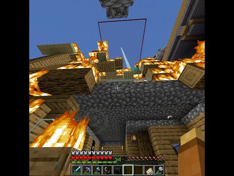 collin's house is a fire hazard to the 100 by 100 minecraft world