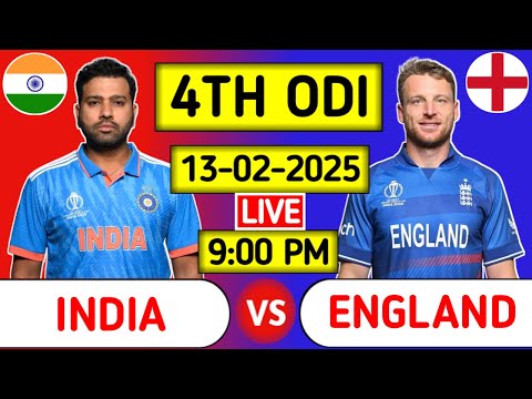 India Vs England 4th ODI Live Score