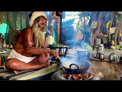 सिद्ध संत शंकर दास बाबा की मां नर्मदा जी के तट पर धूने पर सात्विक भोजन प्रसादी ।